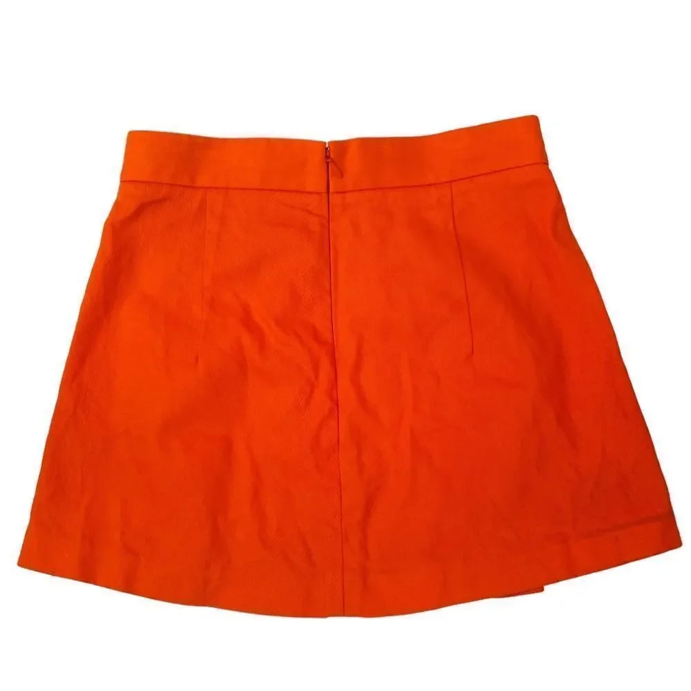 DSQUARED2 Orange 100% Cotton Mini Skirt Sz IT 42 or US 6